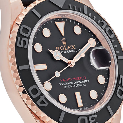2025 Watch Yacht-Master 126655 Rose Gold Black Dial (2023)